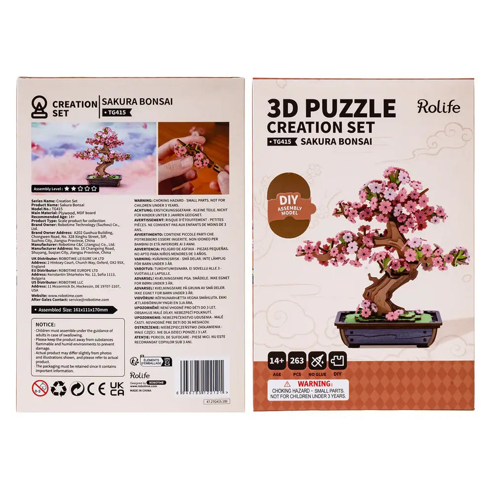 DIY Puslespil 3D - Sakura Bonsai