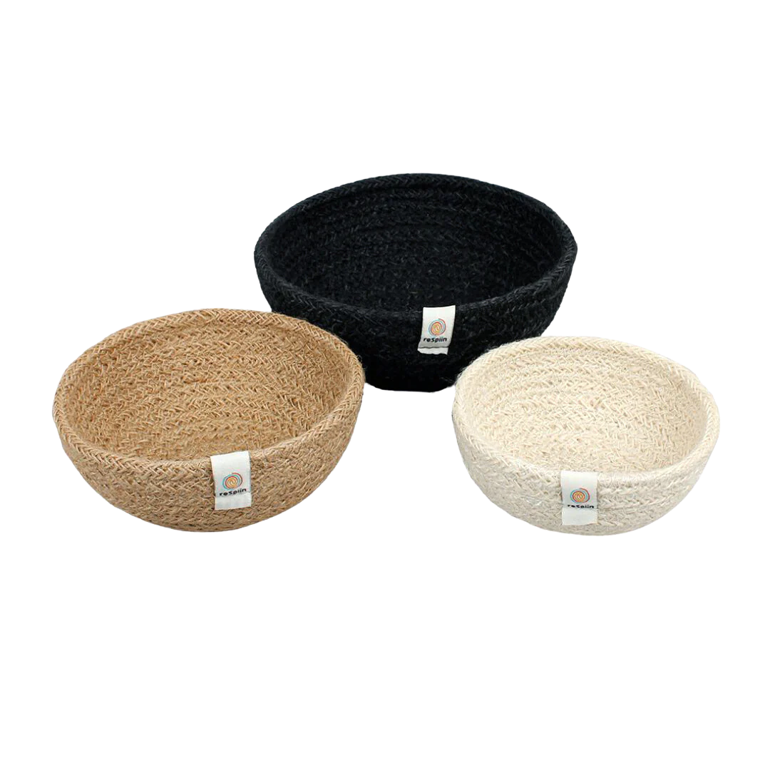 Jute kurvesæt - pebble (small)