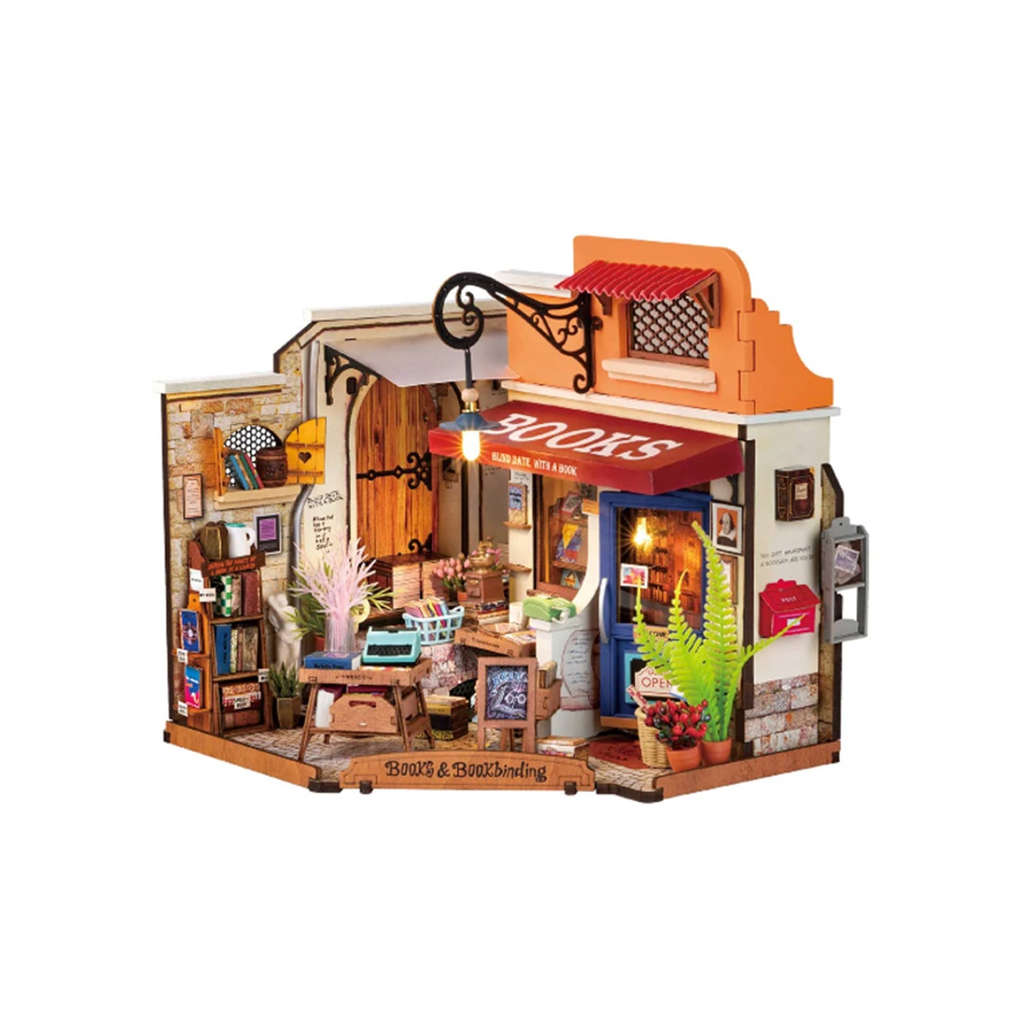 Miniature House Kit: Corner Bookstore