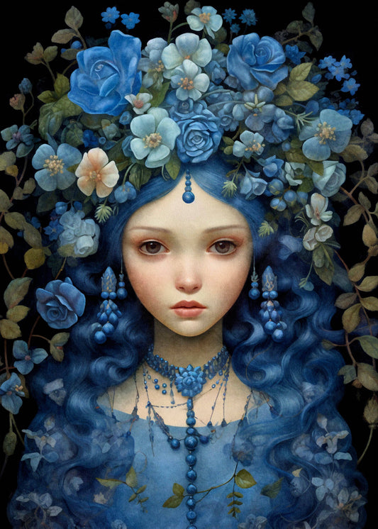 Postkort Madonna's Flower: Skyblue