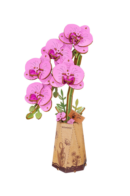 Lilla Orkidé Rowood DIY -  Træblomst 3D