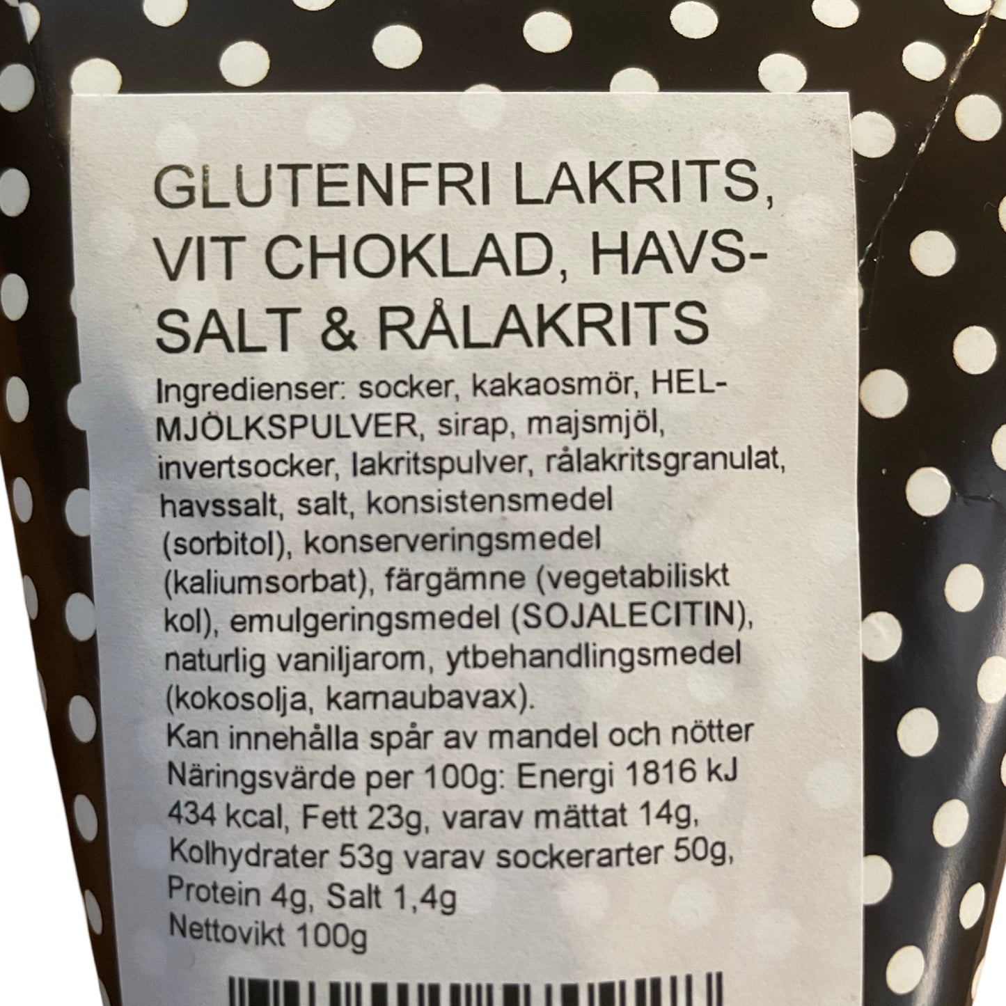 Kræmmerhus med chokoladekugler (hvid chokolade, rålakrids og havsalt)