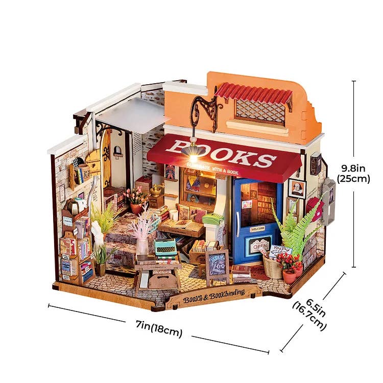 Miniature House Kit: Corner Bookstore