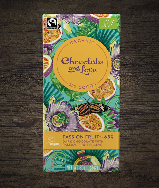 C&L 65% mørk chokolade med passionfrugtfyld