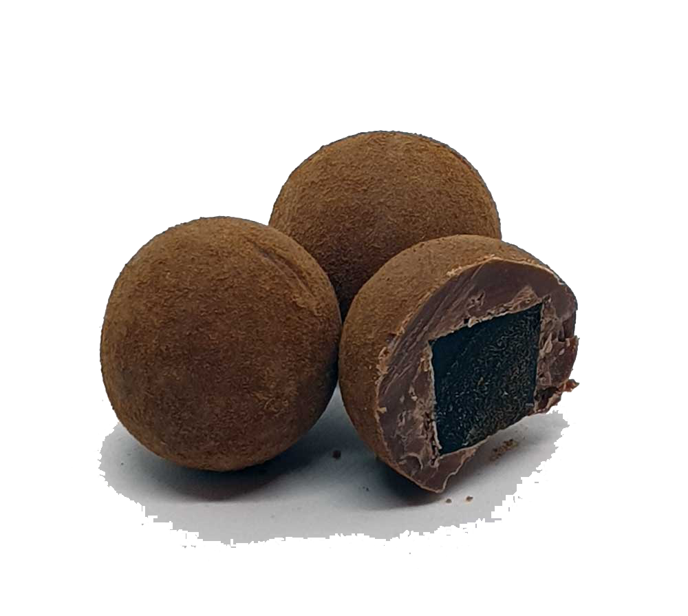 Kræmmerhus med chokoladekugler(saltlakrids, mælkechokolade og salmiak)